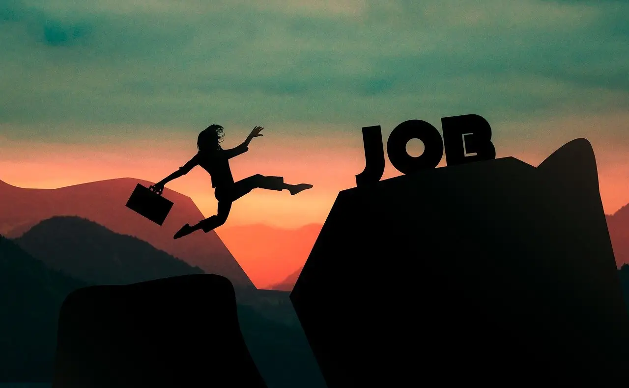 woman, job, cliff