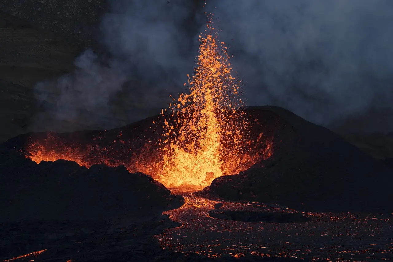 volcano, lava, iceland