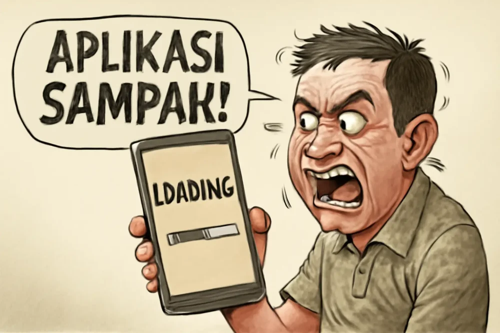 SP4N LAPOR!: Aplikasi Sampah yang Hanya Buang-Buang Waktu (Ilustrasi)