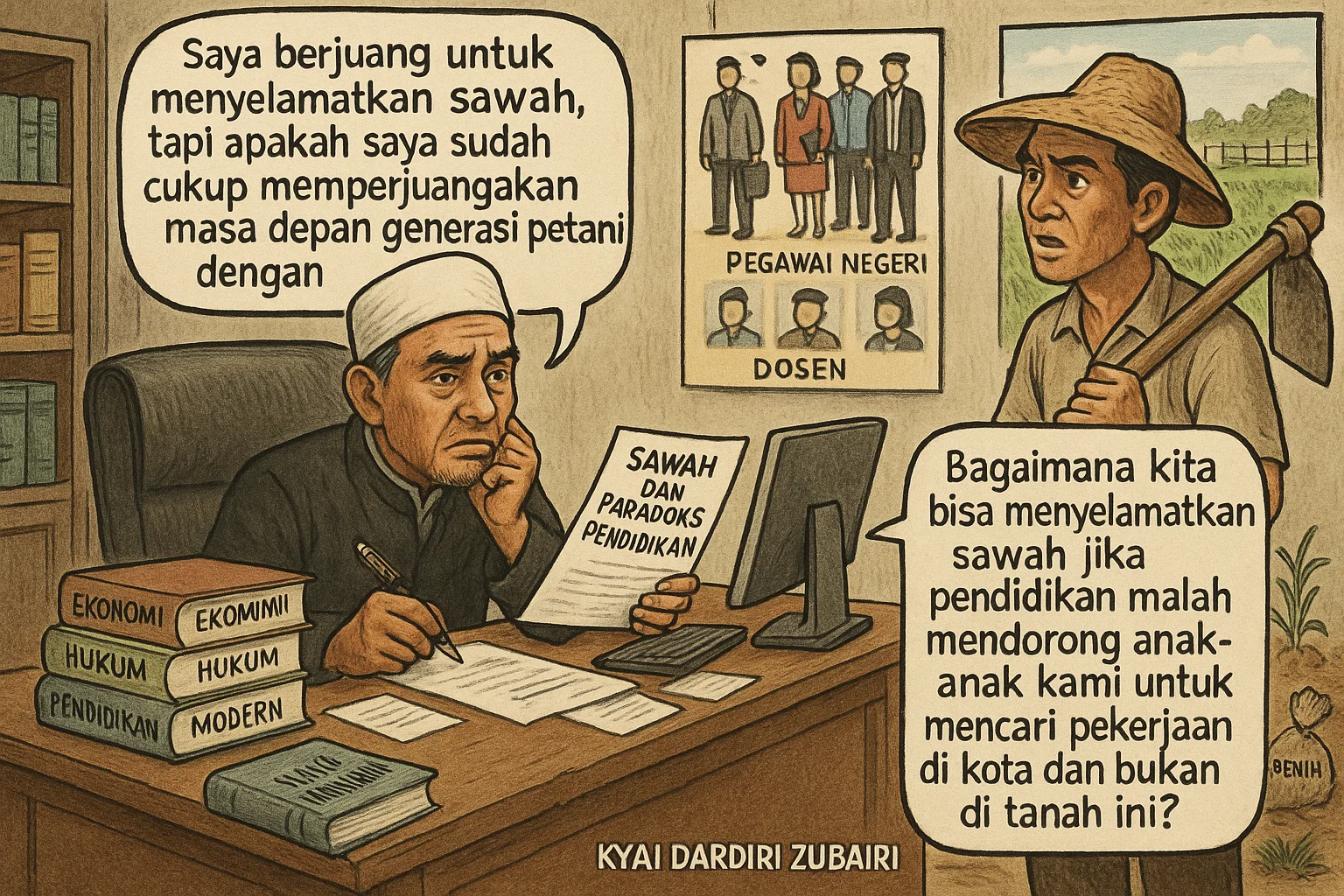 K. Dardiri Zubairi, Saya Rasa Anda Belum Mewakili Petani Sepenuhnya (Ilustrasi)