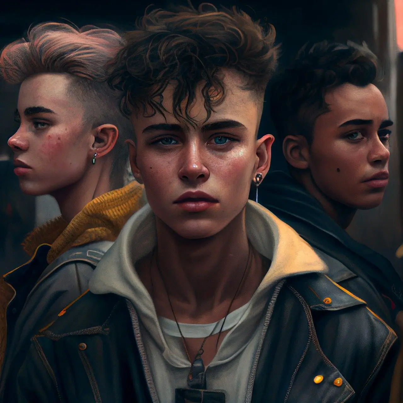 street, city, boys