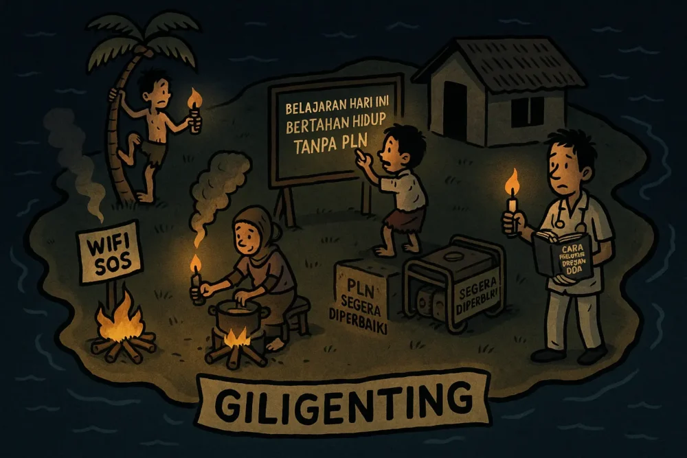 Listrik Mati Sebulan Penuh, Warga Giligenting Makin Mengkhayati Arti Kegelapan di Gili Genting (Ilustrasi)