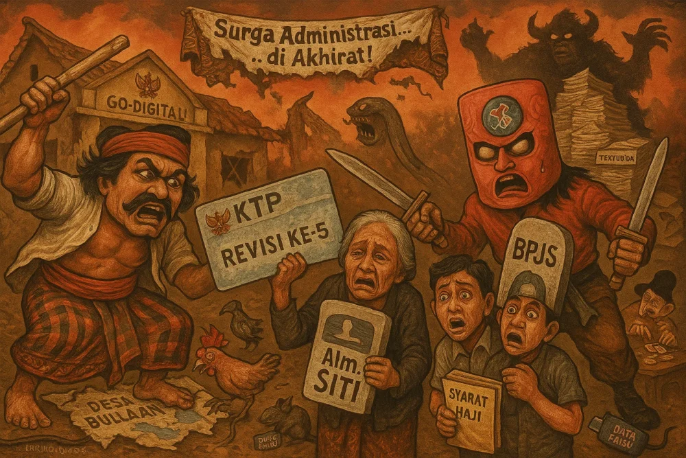 Kebobrokan administrasi Desa dengan Gaya Ringan Tapi Menusuk, KTP-BPJS Sibling Rivalry (Ilustrasi)