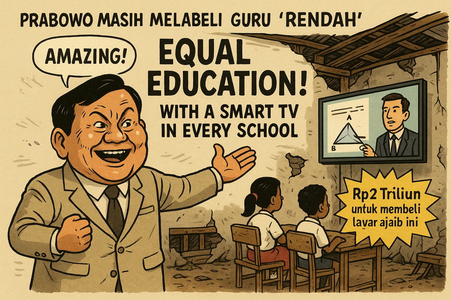 Prabowo Mau Bikin Sekolah Jadi Bioskop Mini (Ilustrasi)