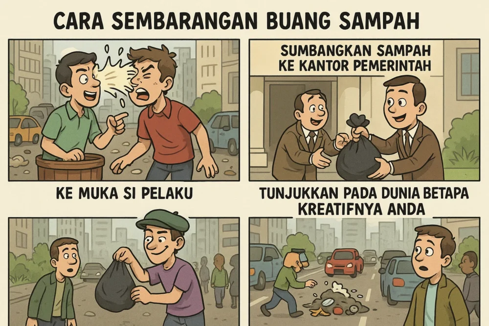 Tutorial Cara Sembarangan Buang Sampah tapi Tidak Sembarangan (Ilustrasi)