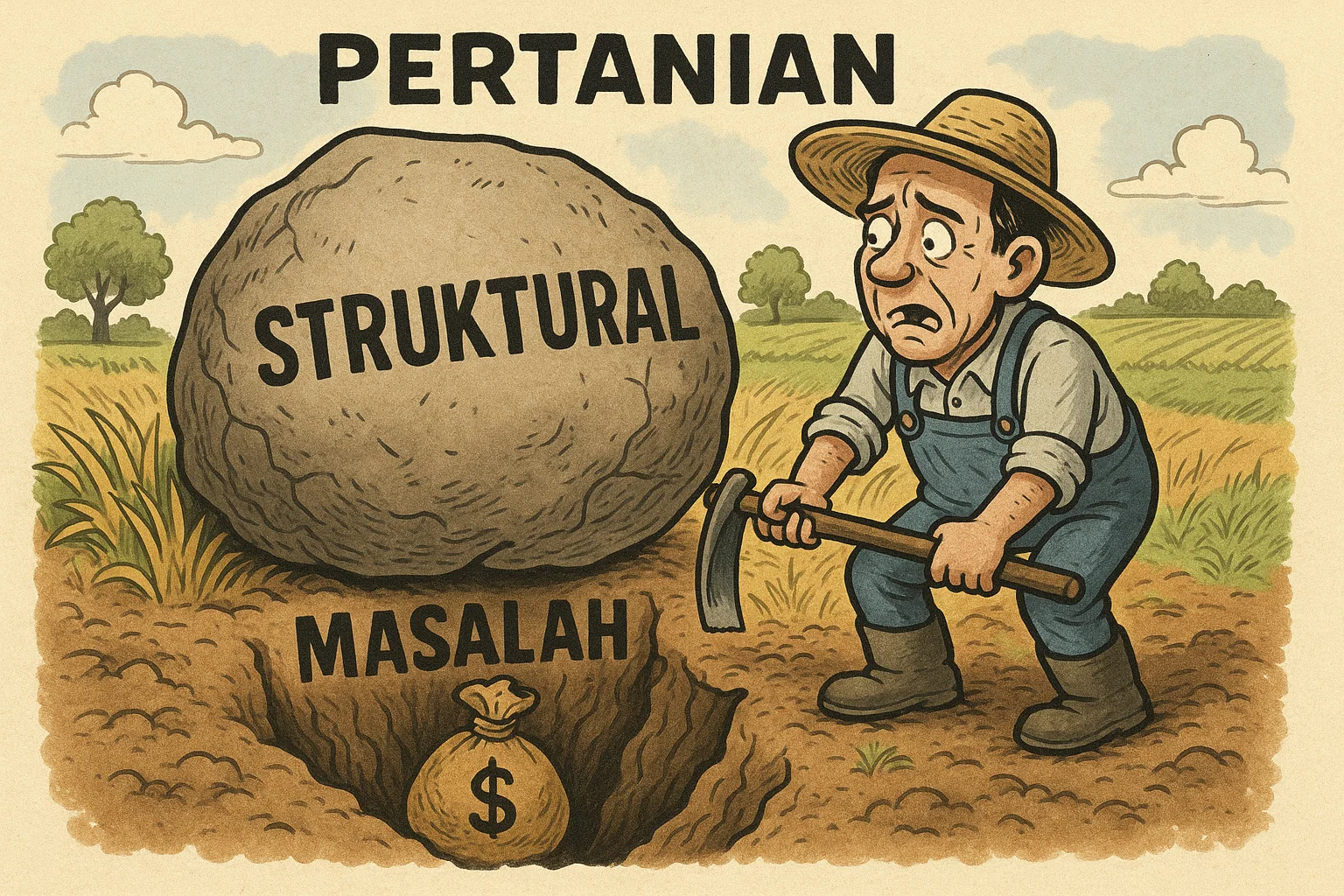 Pesantren dan Sektor Pertanian Indonesia, Pertanian Bukan Masalah Struktural Saja (Ilustrasi)